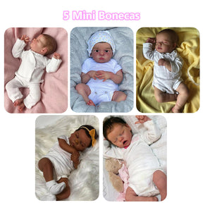 Boneca Mini BebeReborn + Roupinha